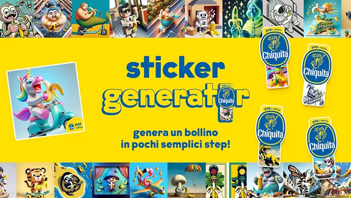 Chiquita lancia lo sticker generator: creatività con la IA